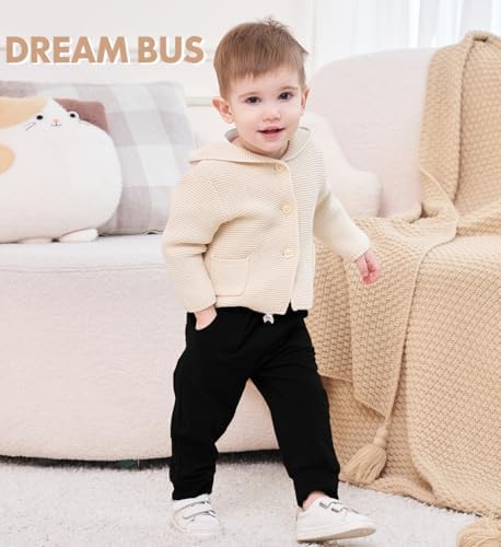 DREAM BUS Pack of 3 Toddler Jogger Pants with Pockets