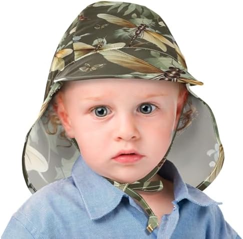 J JOYSAY Dragonfly Leaves Toddler Baby Sun Hat UPF 50