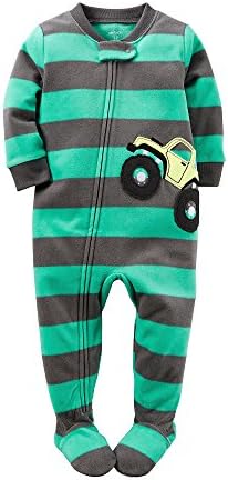 Carters Boys 12M-12 One Piece Fleece Monster Truck Sleeper 4