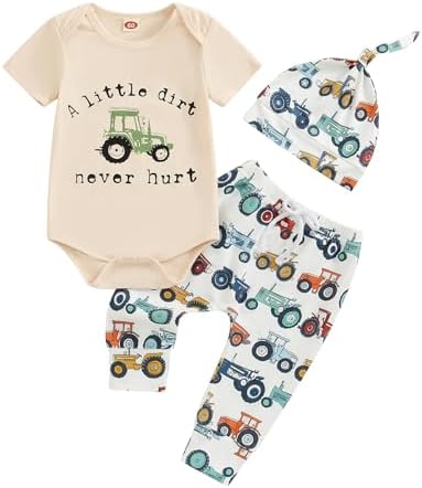 Newborn Baby Boy Tractor Clothes