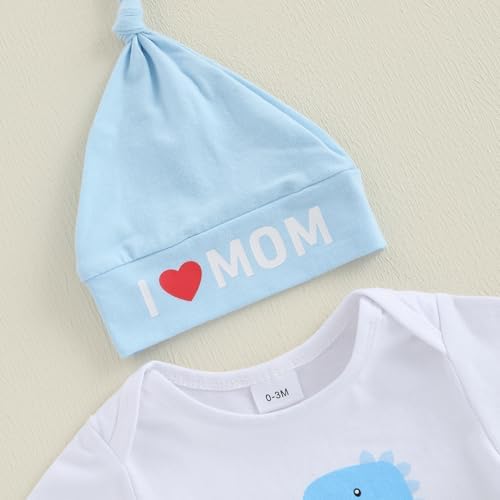 Happy Mothers DayFirst Mothers Day Set with Romper Pants hat for Infants