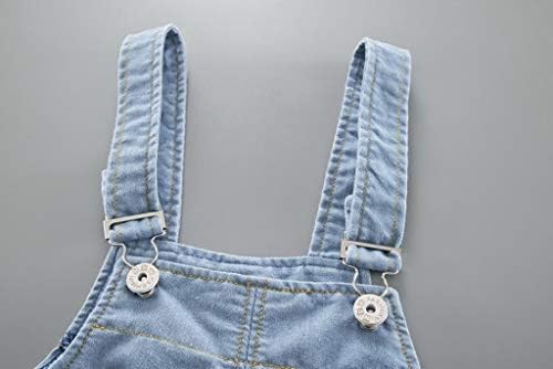 Baby Boys Girls Denim Suspender Overalls Trousers with Cartoon Straps