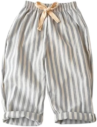 Baby Boys Striped Cotton Linen Shorts
