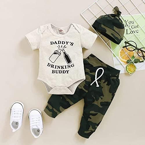 Newborn Baby Set Romper Pants Hat comfy for all occasions
