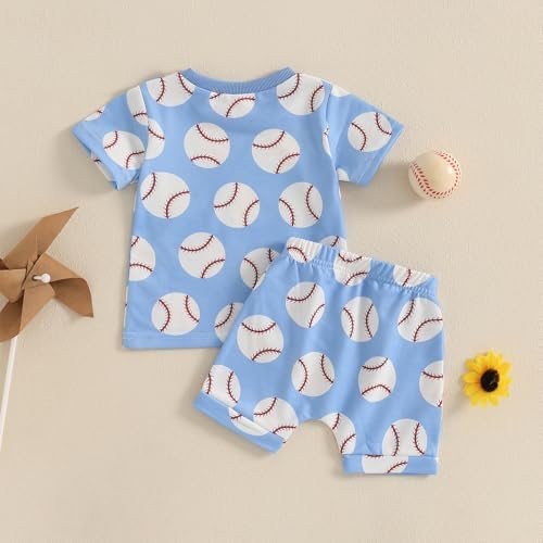 Baseball Outfit Set for Toddler Boys Cotton Soft Comfortable