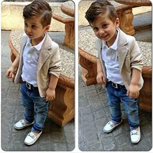 Baby Boy Gentleman 3-Piece Shirt Jacket Jeans Set