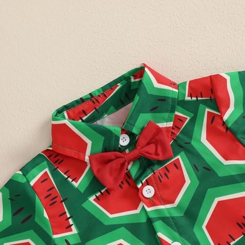 Relaxed Toddler Boys Outfit with Watermelon Print Set