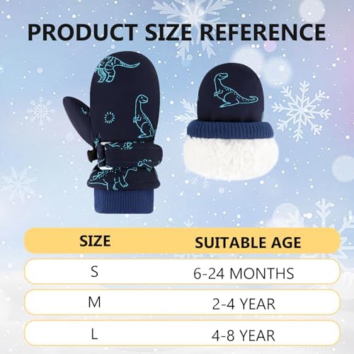 FUOITA Toddler Winter Gloves Fun Durable