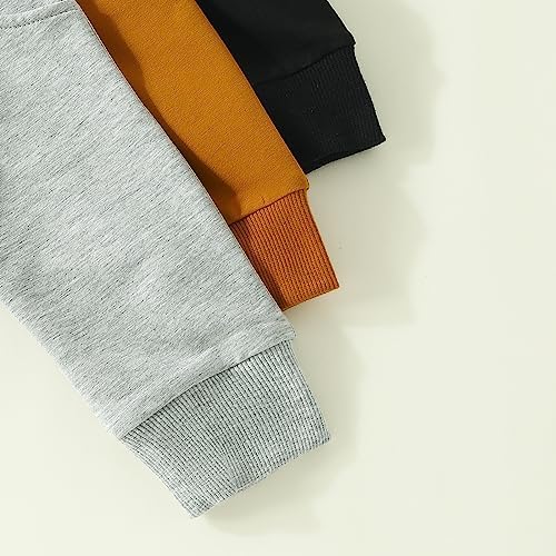 Covvoliy Toddler 3 Pack Solid Color Sweatpants