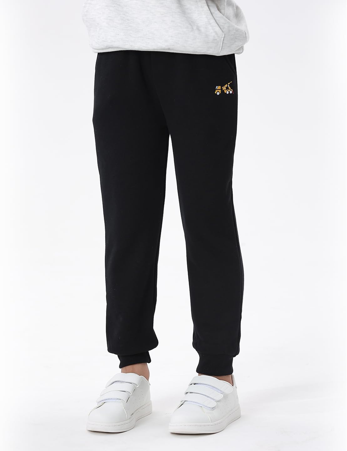 GFQLONG 3-Pack Cotton Joggers for Toddler Boys