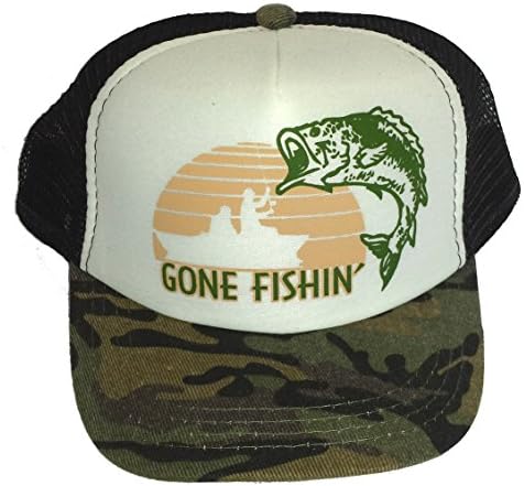 Go Fishin Camo Trucker Hat