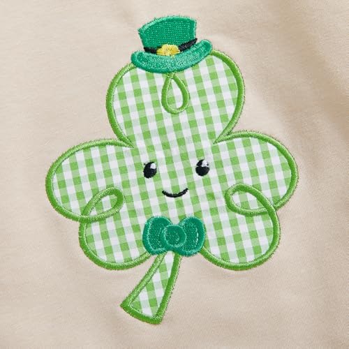 St Patricks Day Toddler Boys Outfit - Clover Embroidered Set