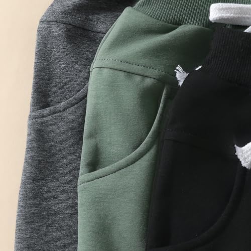 3 Pack Baby Boys Cotton Jogger Pants Spring Fall Winter