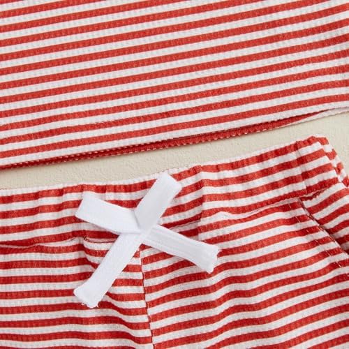 Toddler Baseball Stripe T-Shirt and Shorts Set