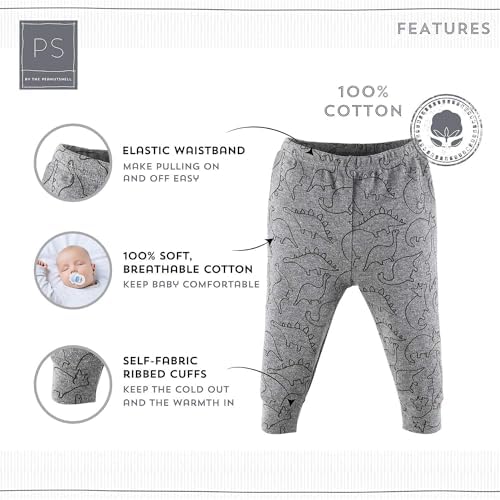 The Peanutshell 5 Pack Baby Pants Set - 100 Cotton Dinosaur
