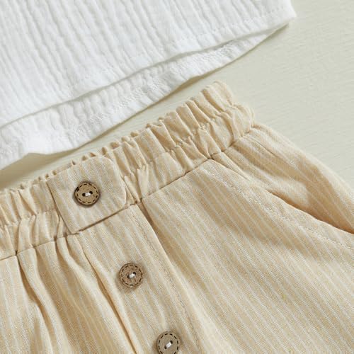 Cotton Linen Toddler Boys Summer Outfit