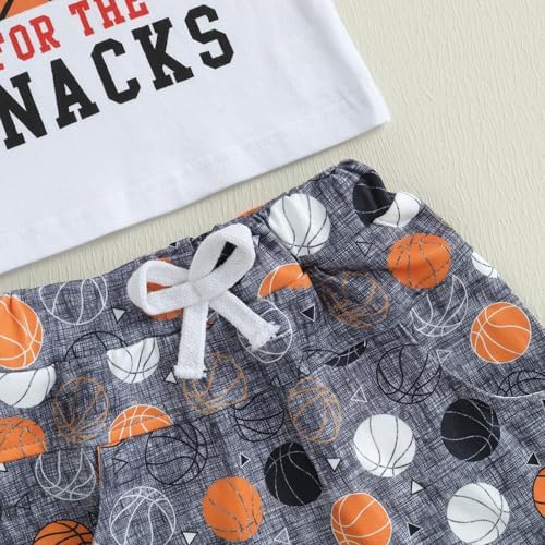 Cute Baby Boys Basketball Print T-Shirt Shorts Summer Set