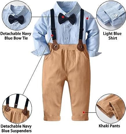 SANGTREE Boys Gentleman Long Sleeves Suit Set with Pocket