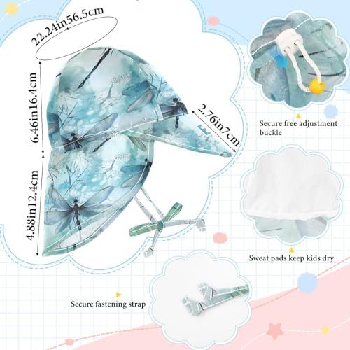J JOYSAY Custom Cute Pink Pigs Blue Baby Sun Hat UPF 50