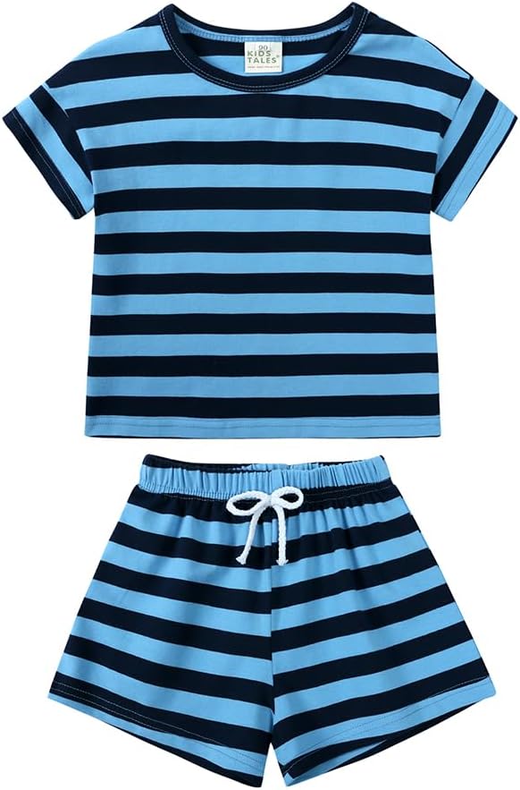 Kids Tales Striped Crewneck Outfit for Toddlers
