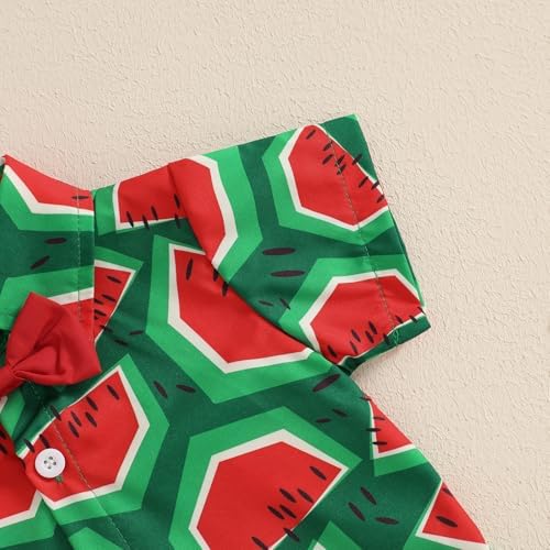 Relaxed Toddler Boys Outfit with Watermelon Print Set