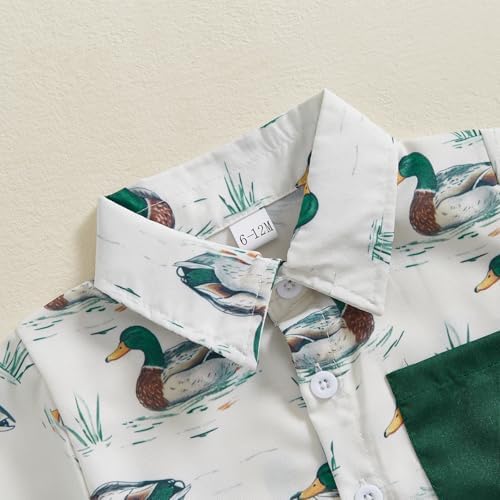 Duck Print Toddler Boy Summer Outfits Casual Trendy