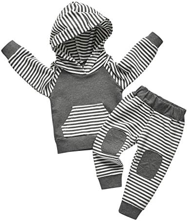 Rebey Toddler Boy Striped Long Sleeve Set