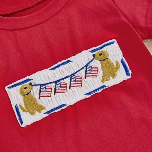 SHUING American Flag Patriotic Baby Set - Toddler Tween 4th of July Outfit