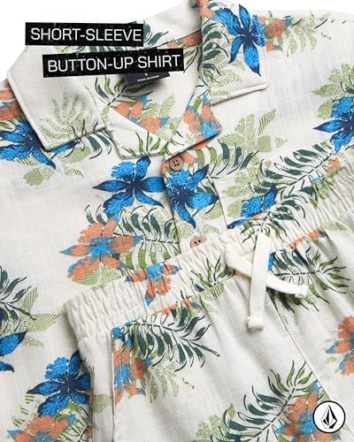 Volcom Boys Flag Camo Button-Down Shirts for Boys