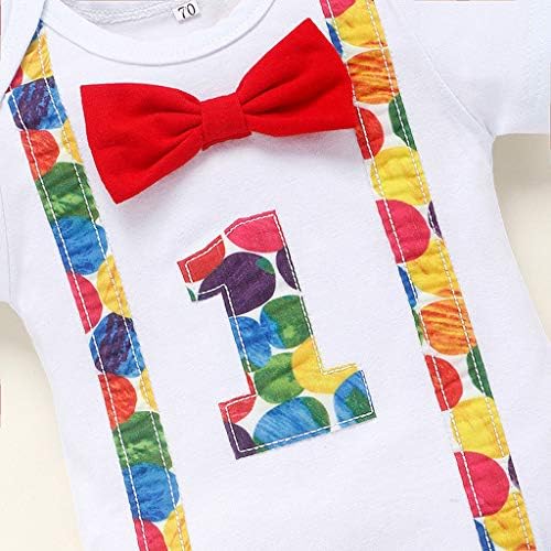 Baby Boys Month Bow Tie Belt Pants 9-12 Months