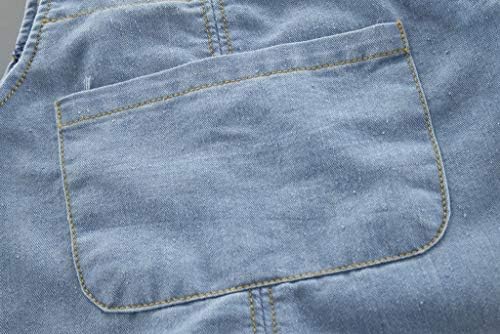 Baby Boys Girls Denim Suspender Overalls Trousers with Cartoon Straps