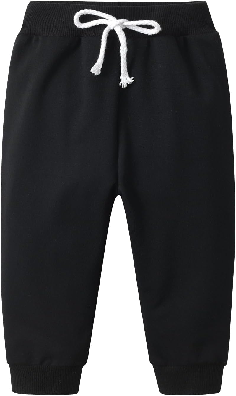 Comfortable Solid Jogger Pants for Baby Boys