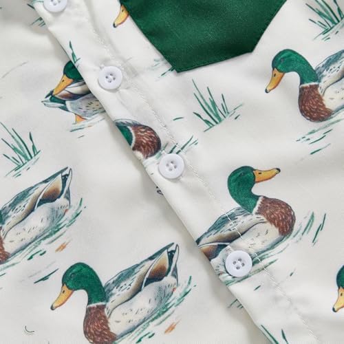 Duck Print Toddler Boy Summer Outfits Casual Trendy