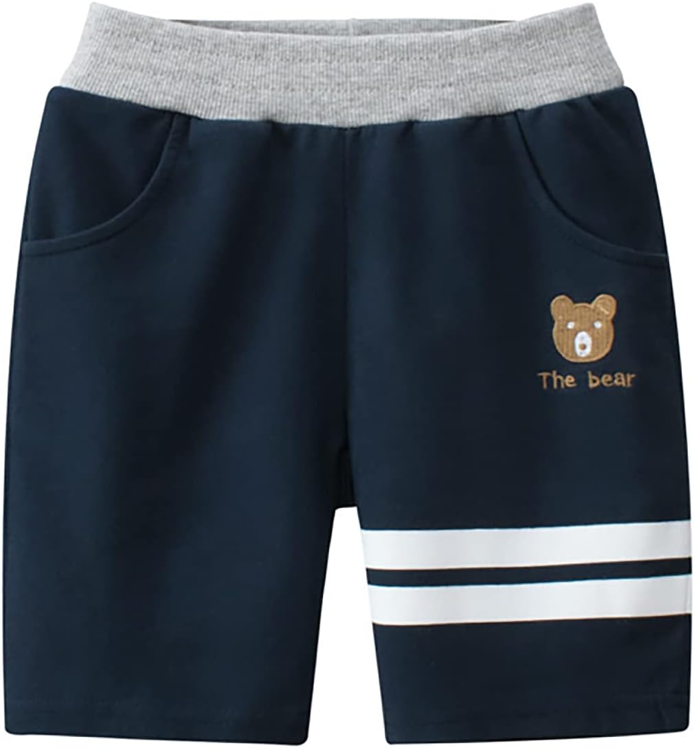 boys girls fitted 2-pack summer knit sports shorts