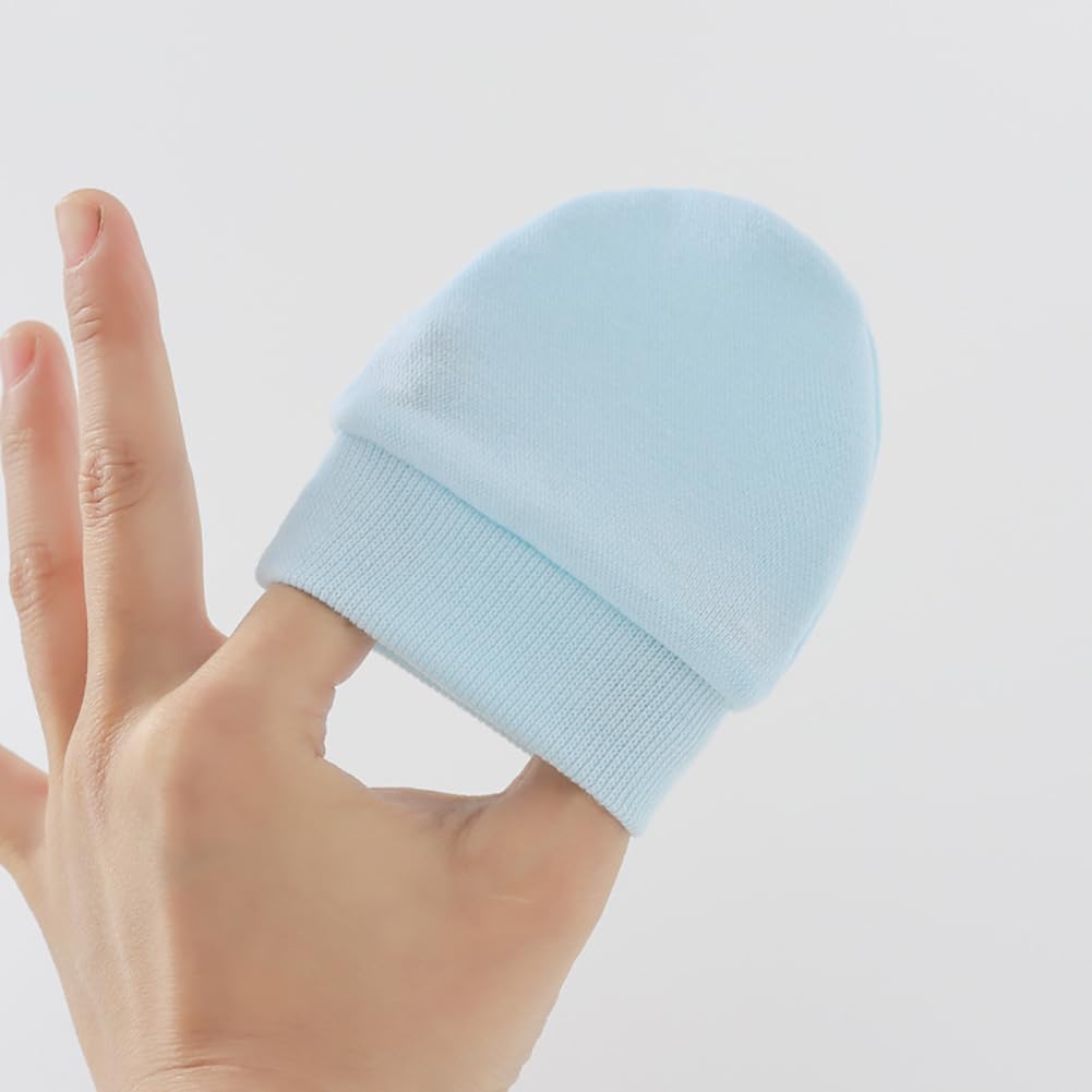 GSHLLO 6-Pair Cotton Newbornmittens Soft Breathable for Babies