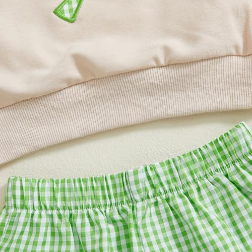 St Patricks Day Toddler Boys Outfit - Clover Embroidered Set