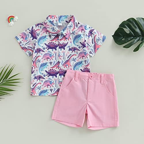 Ledy Champswiin Toddler Summer Outfit Casual Shirts Shorts for Boys