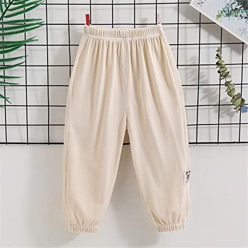 3-Piece Summer Cotton Linen Ankle Trousers for Boys Girls