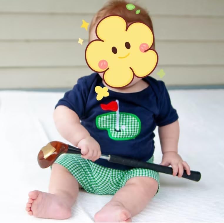 Omkzanbi Baby Boy Golf Essentials 1st Birthday Outfit