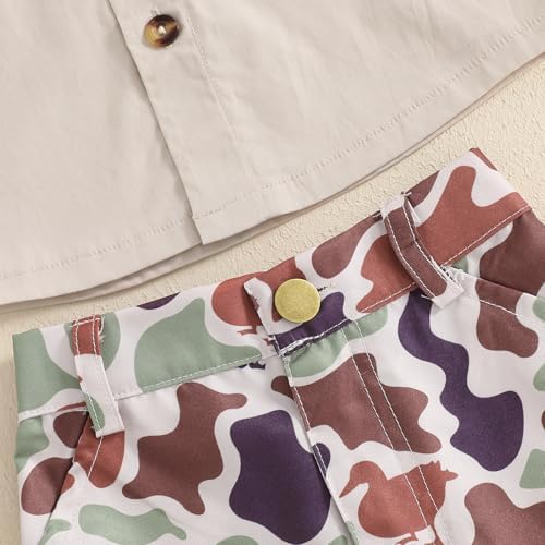 Mobbdow Toddler Boy Duck Camo Hunting Outfit