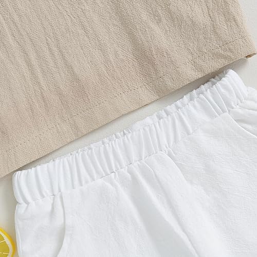 Cotton Linen Toddler Shirts Set