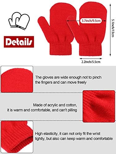 Sumind Knitted Toddler Mitten Gloves