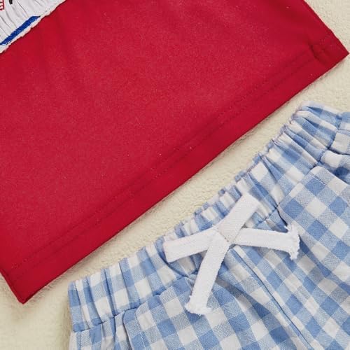 SHUING American Flag Patriotic Baby Set - Toddler Tween 4th of July Outfit