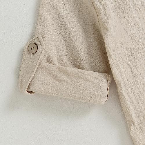 Cotton Linen Toddler Shirts Set