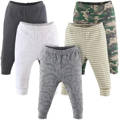 The Peanutshell 5 Pack Baby Pants Set - 100 Cotton Dinosaur