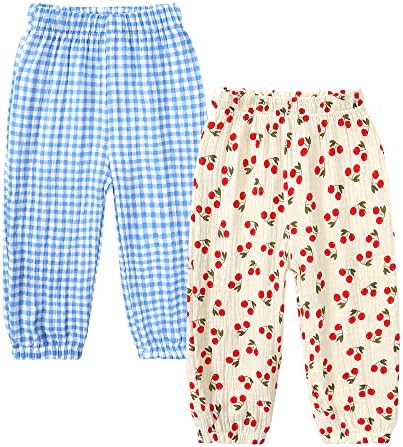 MYGBCPJS Kids Ankle Pants for Boys Girls Cotton Linen Bloomers