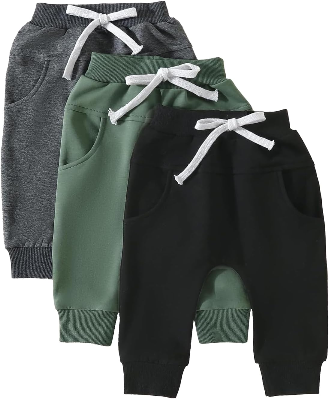 Yoawdats Baby Boys 3-Pack Pull-on Joggers