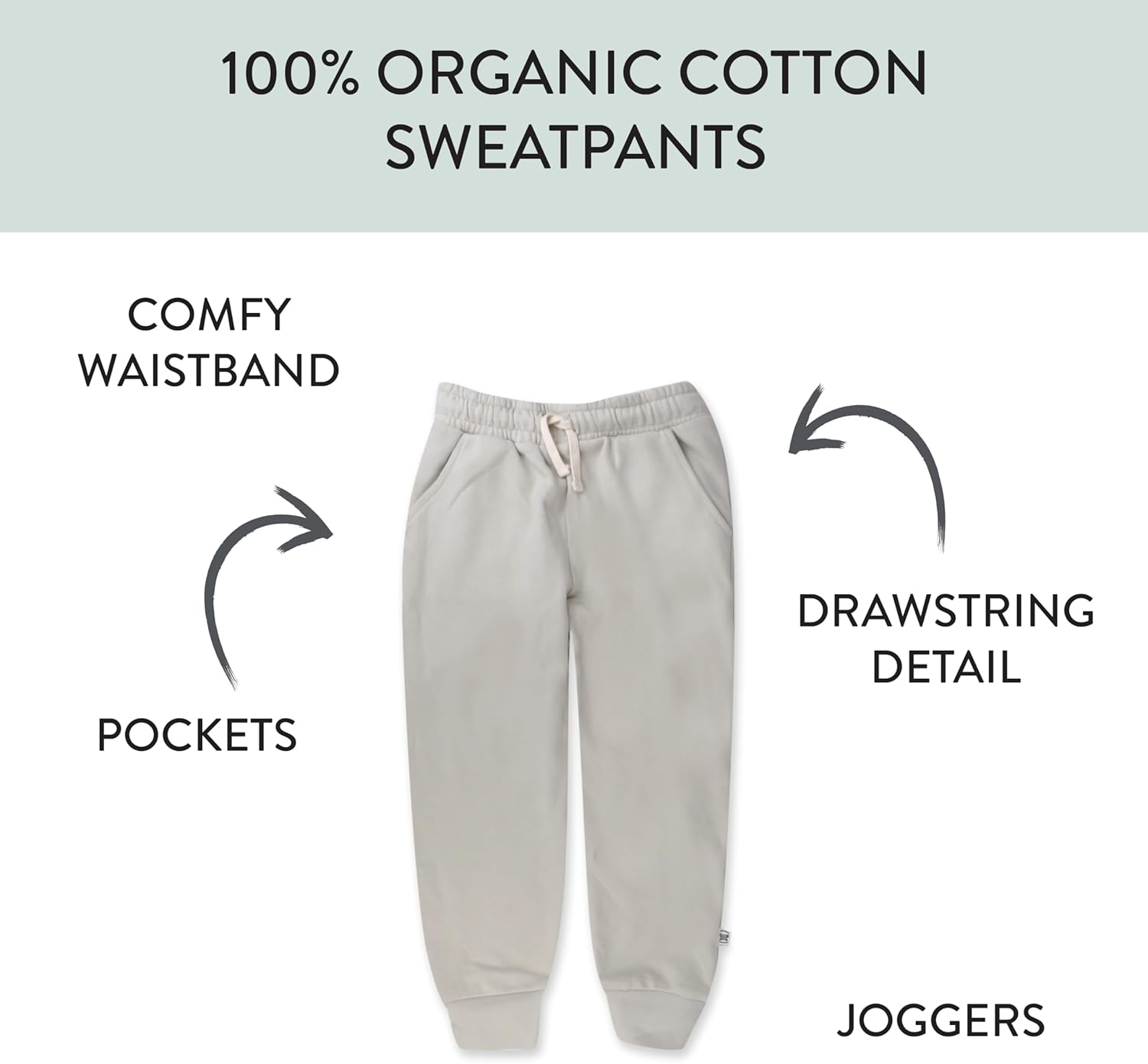 HonestBaby 100 Organic Cotton Terry Sweatpants 4T