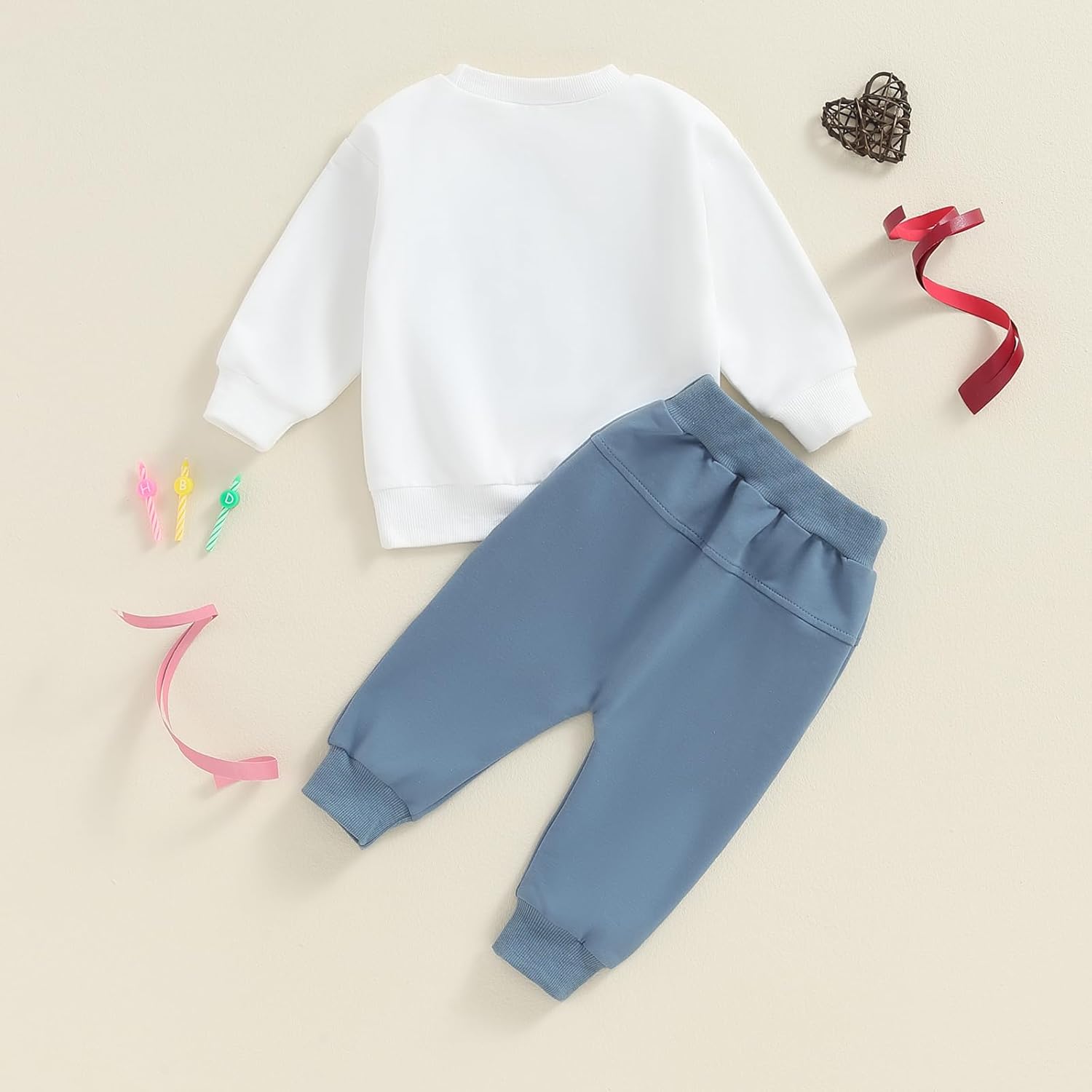 Toddler Baby Birthday Outfit Sets with Pullover Pants Set