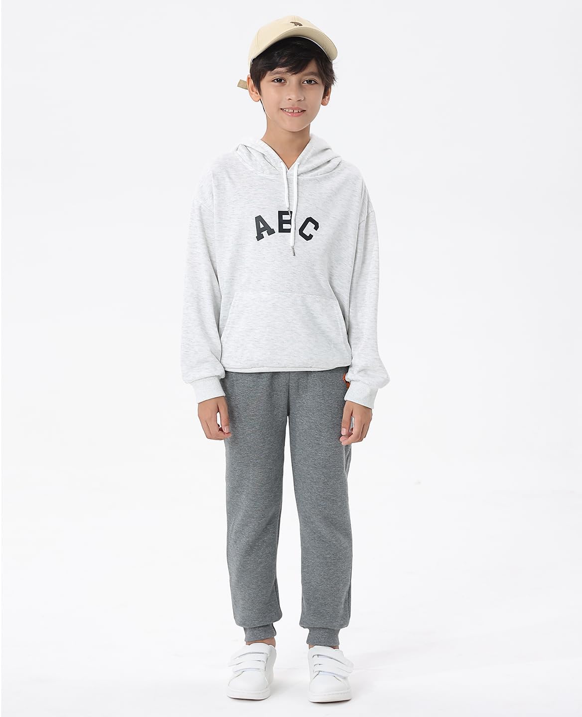 GFQLONG 3-Pack Cotton Joggers for Toddler Boys